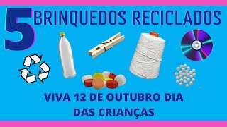 😁 5 BRINQUEDOS RECICLADOS FÁCEIS DE FAZER [upl. by Lambrecht508]