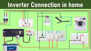 inverter connection for Home  inverter Wiring in home  in Hindi  Electrical Technician [upl. by Panter]