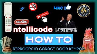 HOW TO reset  reprogram Genie Intellicode wireless garage door keypad [upl. by Gal294]