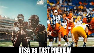 College Football Week 2 UTSA At Texas State Preview [upl. by Afnin]