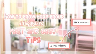 Roblox  How To Grow Your Group Part 1  FAST AND EASY TIPS [upl. by Dixon]