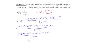 Finding Inflection Points amp Intervals for Concave Up  Down MTH 145 Section 52 [upl. by Adnarom903]