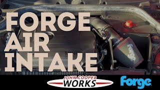 MINI F56 JCW OEM Air Intake VS Forge Motorsport Intake Turbo Sound [upl. by Jarus]