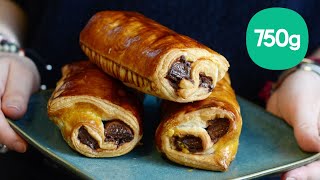 Recette du pain au chocolat express au Kinder Bueno  750g [upl. by Edelsten]