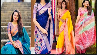 Rs 1299 silk saree Diwali trend PAITHANI saree 9842990693 semi silk new trendy sarees  saree [upl. by Ambrose]