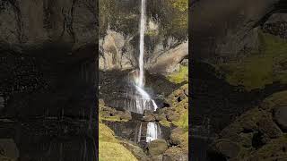 fossasidu iceland waterfall water cliff rainbow sun nature outdoors [upl. by Joub329]