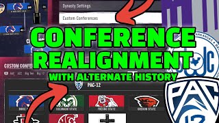 CONFERENCE REALIGNMENT with Alternate History  College Football 25 [upl. by Kirbie528]