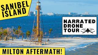 HURRICANE MILTON AFTERMATH Narrated Drone Tour of Sanibel Island [upl. by Enoval]