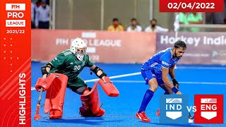 FIH Hockey Pro League Season 3 India vs England Game 1 highlights [upl. by Suollecram]