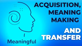 Acquisition Meaning Making Transfer [upl. by Ylehsa]