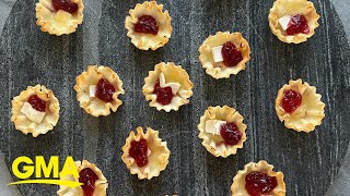 These cranberry Brie bites are an easy holiday party appetizer l GMA [upl. by Peppard14]