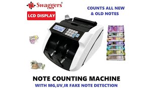 swaggers note counting machine mix currency counting machine mix note counting machine [upl. by Pulling]