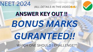 NEET Answer key released BONUS MARKS GURANTEED [upl. by Enirac303]