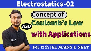 Part2  Coulombs Law applications in electrostatics  Concept of Coulombs Law applications [upl. by Samtsirhc]