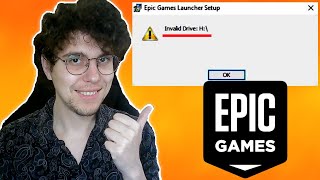 How To Fix Epic Games Invalid Drive [upl. by Ayokahs]