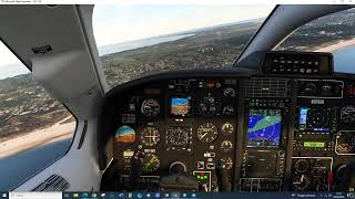 MSFS Blacksquare TBM 850 Landing in Sylt EDXW Runway 14 On VATSIM with ATC [upl. by Hyde958]