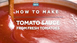 How to Make Tomato Sauce from Fresh Tomatoes [upl. by Schubert222]