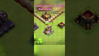 Elixir Collector Level 16 Supercharge3 clashofclans supercell supercellcoc coc gmaing games [upl. by Ramirolg]