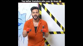 Top 3 Indian Youtubers who copy Mr Beast ytshorts mrbeast [upl. by Andersen605]