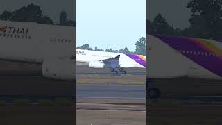 Jardesign a330300 thaiairways butter landing at vtbs [upl. by Emiaj]