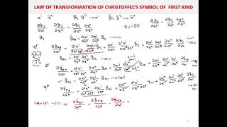 3 TRANSFORMATION OF CHRISTOFFEL SYMBOLS [upl. by Lynea]