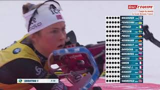 Biathlon 2019 Le Grand Bornand mass start femmes 22122019 IBU Cup [upl. by Goulette]