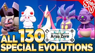 All 130 Special Evolutions in Pokemon Hidden Treasure of Area Zero  Scarlet amp Violet [upl. by Traweek]