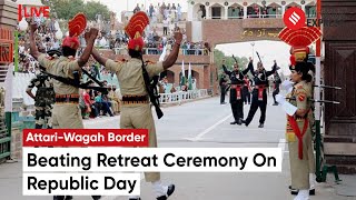 Beating Retreat Ceremony At AttariWagah Border  Republic Day  India Pakistan Border [upl. by Doralynn]