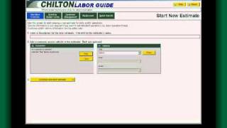 Chilton Labor Guide Demonstration Video [upl. by Naerad]