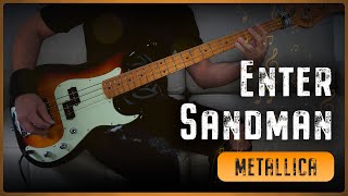 METALLICA  Enter Sandman Bass Cover  Tabs [upl. by Ellary]