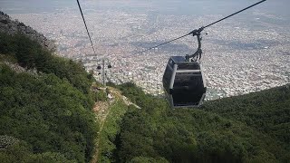 Bursa Teleferik Cable car 88km line over Uludag Mountain 6100ft elevation Views  June 2023 [upl. by Miza]