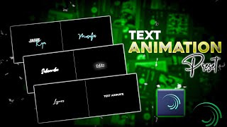 Top 20 text animation preset alight motion  Text Preset  text animation alight motion  Text [upl. by Brownson147]