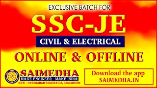 SSC JE 2022 GENERAL SYLLABUS  SAIMEDHA KOTI [upl. by Tye]