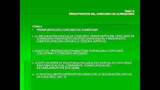 umh1427 201314 Lec011 Tema 1 Derecho Concursal [upl. by Yart730]