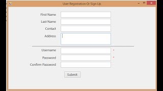 C  Create User Registration Or Sign Up Form With SQL Server [upl. by Gora]