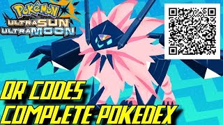 Pokémon Ultra Sun and Ultra Moon  Complete Pokédex ALL QR Codes amp Shinies [upl. by Sane]