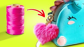 PORTECLÉS FAIT MAISON DIY 💖 ACCESSOIRES DE MODE À PARTIR DE MATÉRIAUX RECYCLÉS [upl. by Kristina250]