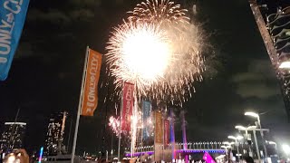 Melbourne NYE Fireworks 🎇  Docklands and Marvel stadium 🏟 [upl. by Neilson]