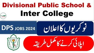 Divisional Public School and College Jobs 2024  Government teaching job in Punjab Jobs in Pakistan [upl. by Bathsheeb]