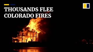 Fastmoving fires burn hundreds of homes in US state of Colorado [upl. by Aihsemot817]