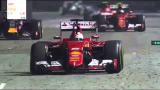 F1 Singapore  Vettel WIN amp Screaming in Team Radio  GRAZIE RAGAZZI [upl. by Nyraf]