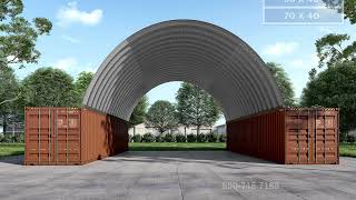 Shipping Container Roof Kit Types Garage Building Kits by Curvco Steel Buildings [upl. by Rehtaeh]