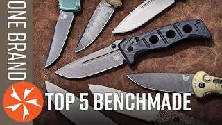 Top 5 Benchmade Knives  One Brand Collection Challenge [upl. by Eniarral412]