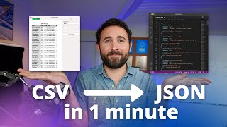 How to convert a CSV file to JSON in 1 minute  CSV to JSON [upl. by Diane-Marie]