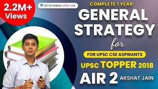 Complete 1 Year UPSC CSE Preparation Strategy by UPSC Topper 2018 AIR 2 Akshat Jain [upl. by Herta]