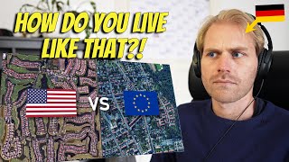 German reacts to American vs European Suburbs and why US suburbs suck [upl. by Koziara]