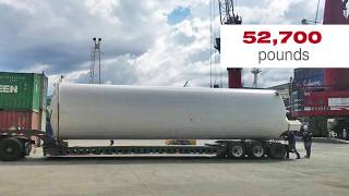 Crowley Supports El Salvador Customer Transporting Over Dimensional Oxygen Tank [upl. by Eeluj]