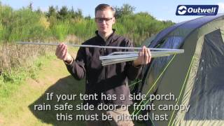 How to pitch an Outwell tunnel tent with Power Air Tube System  Innovative Family Camping [upl. by Wilscam226]