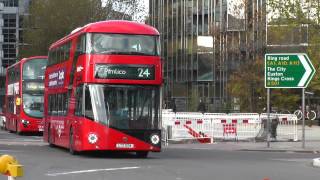 New London Double Decker Bus in action  Central London  November 2013 [upl. by Deeanne]