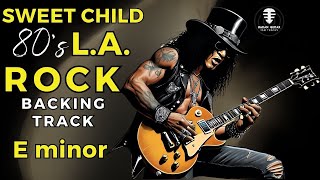 Transform your music with Sweet Child 80s LA Rock backing track in E minor [upl. by Sawyere337]